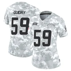 Women's Kylan Guidry Los Angeles Chargers No.59 Limited 2024 Salute to Service Jersey - Arctic Camo