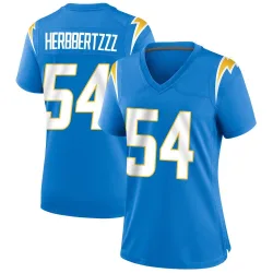 Women's Kyle Kennard Los Angeles Chargers No.54 Game Powder Alternate Jersey - Blue
