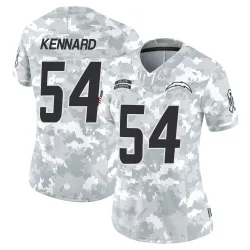 Women's Kyle Kennard Los Angeles Chargers No.54 Limited 2024 Salute to Service Jersey - Arctic Camo