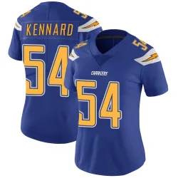 Women's Kyle Kennard Los Angeles Chargers No.54 Limited Color Rush Vapor Untouchable Jersey - Royal