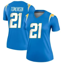 Women's LaDainian Tomlinson Los Angeles Chargers No.21 Legend Powder Jersey - Blue