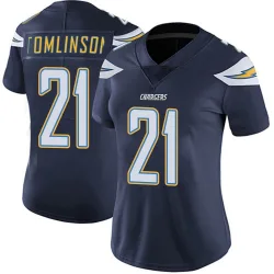 Women's LaDainian Tomlinson Los Angeles Chargers No.21 Limited Team Color Vapor Untouchable Jersey - Navy