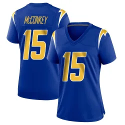 Women's Ladd McConkey Los Angeles Chargers No.15 Game 2nd Alternate Jersey - Royal
