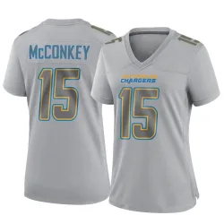 Women's Ladd McConkey Los Angeles Chargers No.15 Game Atmosphere Fashion Jersey - Gray