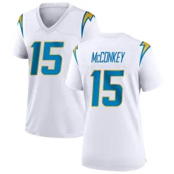 Women's Ladd McConkey Los Angeles Chargers No.15 Game Jersey - White