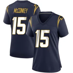 Women's Ladd McConkey Los Angeles Chargers No.15 Game Team Color Jersey - Navy