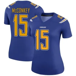 Women's Ladd McConkey Los Angeles Chargers No.15 Legend Color Rush Jersey - Royal