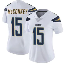Women's Ladd McConkey Los Angeles Chargers No.15 Limited Vapor Untouchable Jersey - White