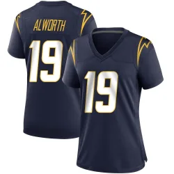 Women's Lance Alworth Los Angeles Chargers No.19 Game Team Color Jersey - Navy