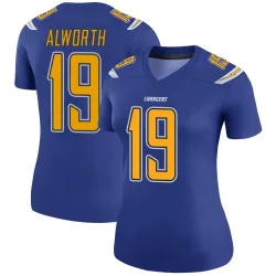 Women's Lance Alworth Los Angeles Chargers No.19 Legend Color Rush Jersey - Royal