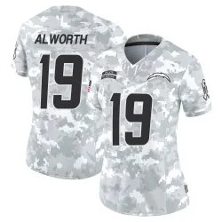 Women's Lance Alworth Los Angeles Chargers No.19 Limited 2024 Salute to Service Jersey - Arctic Camo