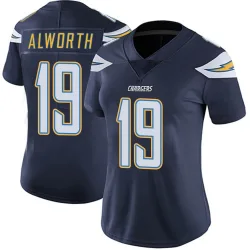 Women's Lance Alworth Los Angeles Chargers No.19 Limited Team Color Vapor Untouchable Jersey - Navy