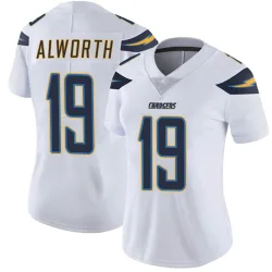Women's Lance Alworth Los Angeles Chargers No.19 Limited Vapor Untouchable Jersey - White