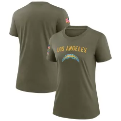 Women's Los Angeles Chargers No. Legend 2022 Salute To Service T-Shirt - Olive