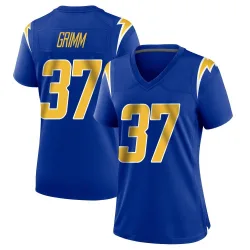 Women's Luke Grimm Los Angeles Chargers No.37 Game 2nd Alternate Jersey - Royal