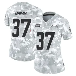 Women's Luke Grimm Los Angeles Chargers No.37 Limited 2024 Salute to Service Jersey - Arctic Camo