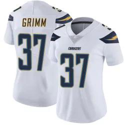 Women's Luke Grimm Los Angeles Chargers No.37 Limited Vapor Untouchable Jersey - White