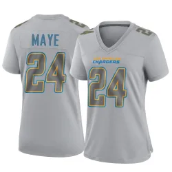 Women's Marcus Maye Los Angeles Chargers No.24 Game Atmosphere Fashion Jersey - Gray