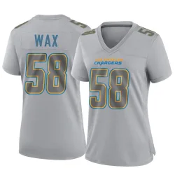 Women's Marlowe Wax Los Angeles Chargers No.58 Game Atmosphere Fashion Jersey - Gray