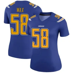Women's Marlowe Wax Los Angeles Chargers No.58 Legend Color Rush Jersey - Royal