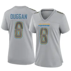 Women's Max Duggan Los Angeles Chargers No.8 Game Atmosphere Fashion Jersey - Gray