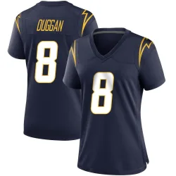 Women's Max Duggan Los Angeles Chargers No.8 Game Team Color Jersey - Navy