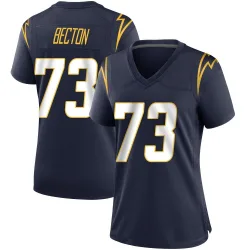 Women's Mekhi Becton Los Angeles Chargers No.73 Game Team Color Jersey - Navy