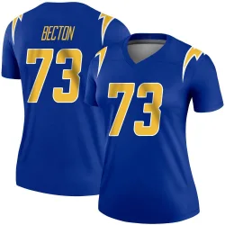 Women's Mekhi Becton Los Angeles Chargers No.73 Legend 2nd Alternate Jersey - Royal