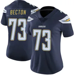 Women's Mekhi Becton Los Angeles Chargers No.73 Limited Team Color Vapor Untouchable Jersey - Navy