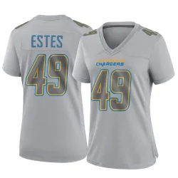 Women's Mike Estes Los Angeles Chargers No.49 Game Atmosphere Fashion Jersey - Gray