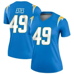 Women's Mike Estes Los Angeles Chargers No.49 Legend Powder Jersey - Blue
