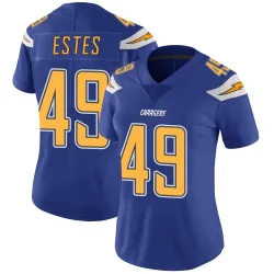 Women's Mike Estes Los Angeles Chargers No.49 Limited Color Rush Vapor Untouchable Jersey - Royal