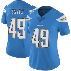 Women's Mike Estes Los Angeles Chargers No.49 Limited Powder Vapor Untouchable Alternate Jersey - Blue