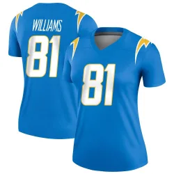 Women's Mike Williams Los Angeles Chargers No.81 Legend Powder Jersey - Blue