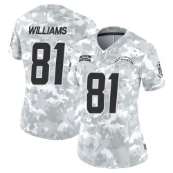 Women's Mike Williams Los Angeles Chargers No.81 Limited 2024 Salute to Service Jersey - Arctic Camo