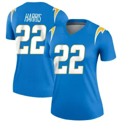 Women's Najee Harris Los Angeles Chargers No.22 Legend Powder Jersey - Blue