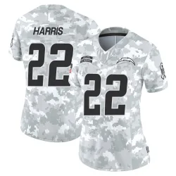Women's Najee Harris Los Angeles Chargers No.22 Limited 2024 Salute to Service Jersey - Arctic Camo