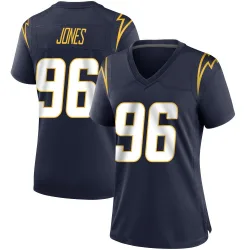 Women's Naquan Jones Los Angeles Chargers No.96 Game Team Color Jersey - Navy