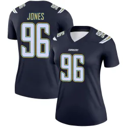 Women's Naquan Jones Los Angeles Chargers No.96 Legend Jersey - Navy