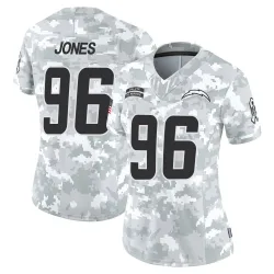Women's Naquan Jones Los Angeles Chargers No.96 Limited 2024 Salute to Service Jersey - Arctic Camo