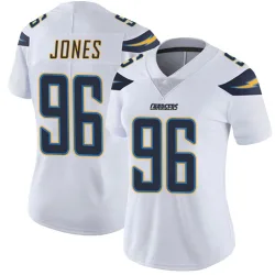 Women's Naquan Jones Los Angeles Chargers No.96 Limited Vapor Untouchable Jersey - White