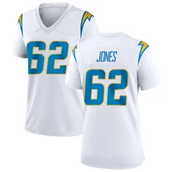 Women's Nash Jones Los Angeles Chargers No.62 Game Jersey - White