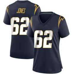 Women's Nash Jones Los Angeles Chargers No.62 Game Team Color Jersey - Navy