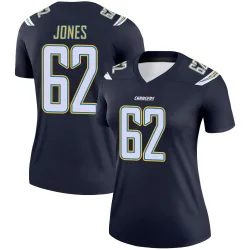 Women's Nash Jones Los Angeles Chargers No.62 Legend Jersey - Navy