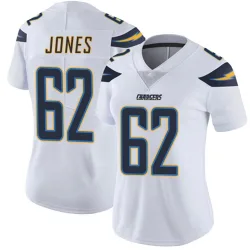 Women's Nash Jones Los Angeles Chargers No.62 Limited Vapor Untouchable Jersey - White