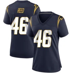Women's Nikko Reed Los Angeles Chargers No.46 Game Team Color Jersey - Navy