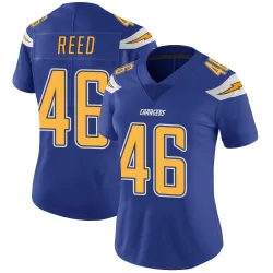 Women's Nikko Reed Los Angeles Chargers No.46 Limited Color Rush Vapor Untouchable Jersey - Royal