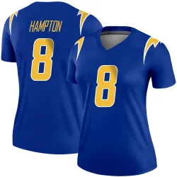 Women's Omarion Hampton Los Angeles Chargers No.8 Legend 2nd Alternate Jersey - Royal