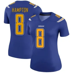 Women's Omarion Hampton Los Angeles Chargers No.8 Legend Color Rush Jersey - Royal