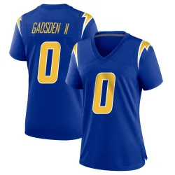 Women's Oronde Gadsden II Los Angeles Chargers No.0 Game 2nd Alternate Jersey - Royal